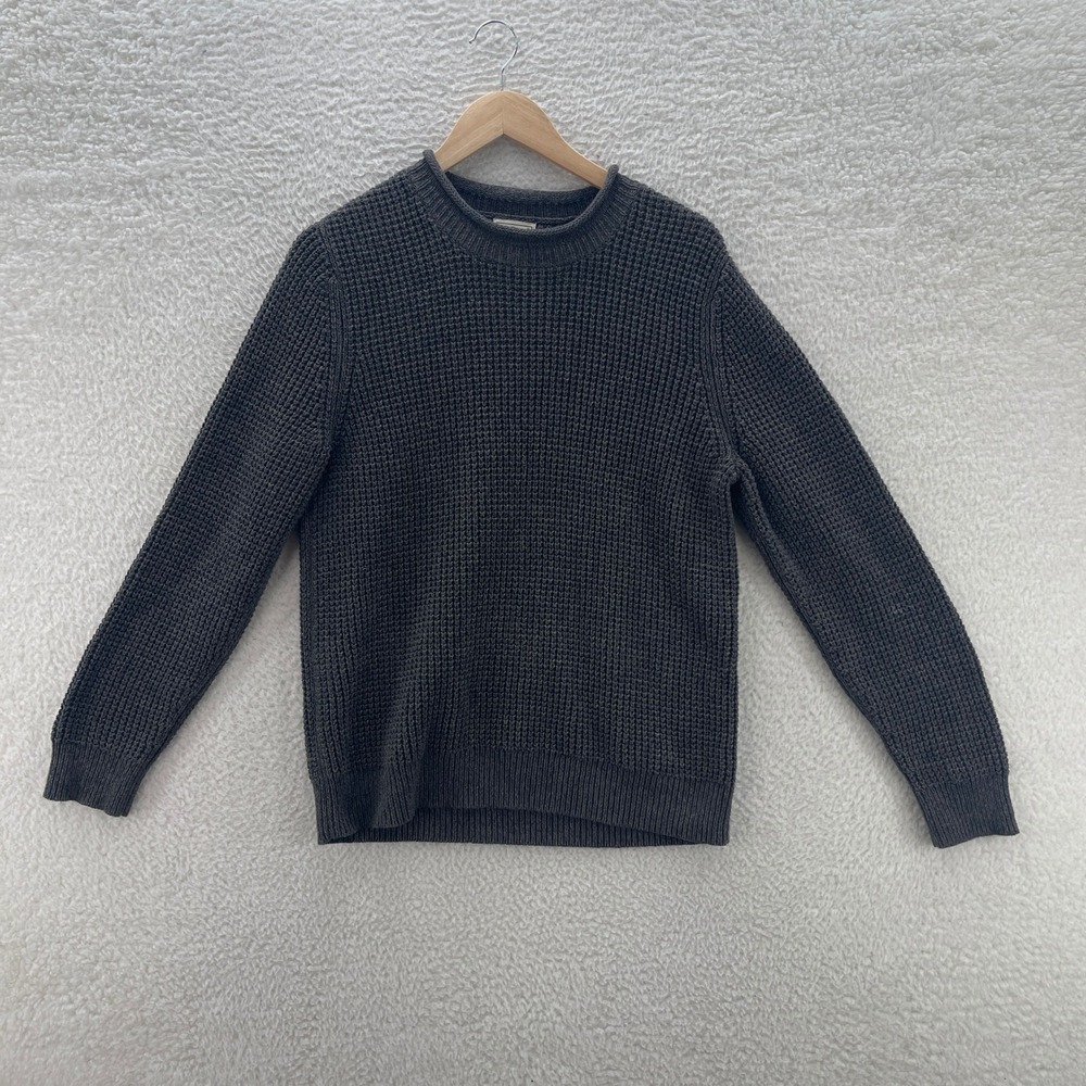 LL Bean Sweater Mens S Gray Roll Neck Ribbed Outdoor Fisherman Preppy Gorpcore